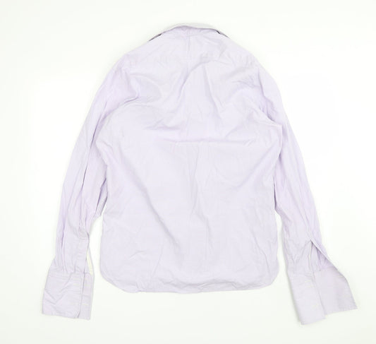 Mens UK Collar Size 16 Marks and Spencer Smart Purple Dress Shirt