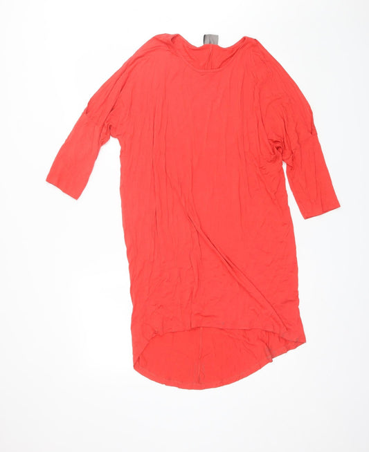 Additional front view of Vera Moda women’s red viscose shift, size M, round neck