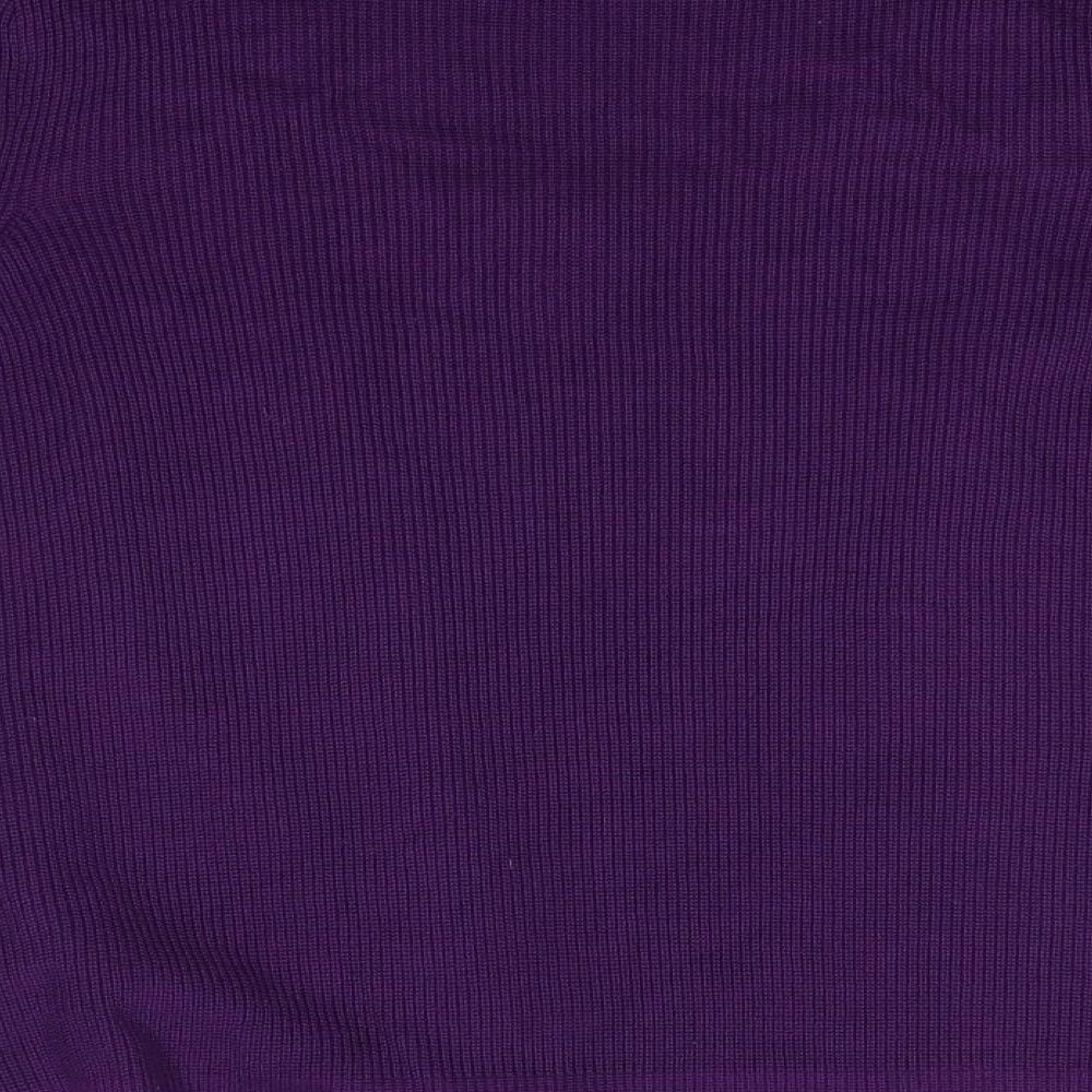 Womens UK Size 14 M&S Purple Cardigan Jumper