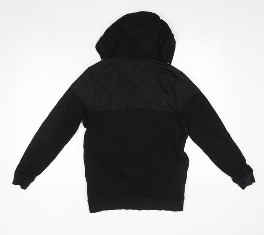 George Boys Black Cotton Full Zip Hoodie Size 12-13 Years