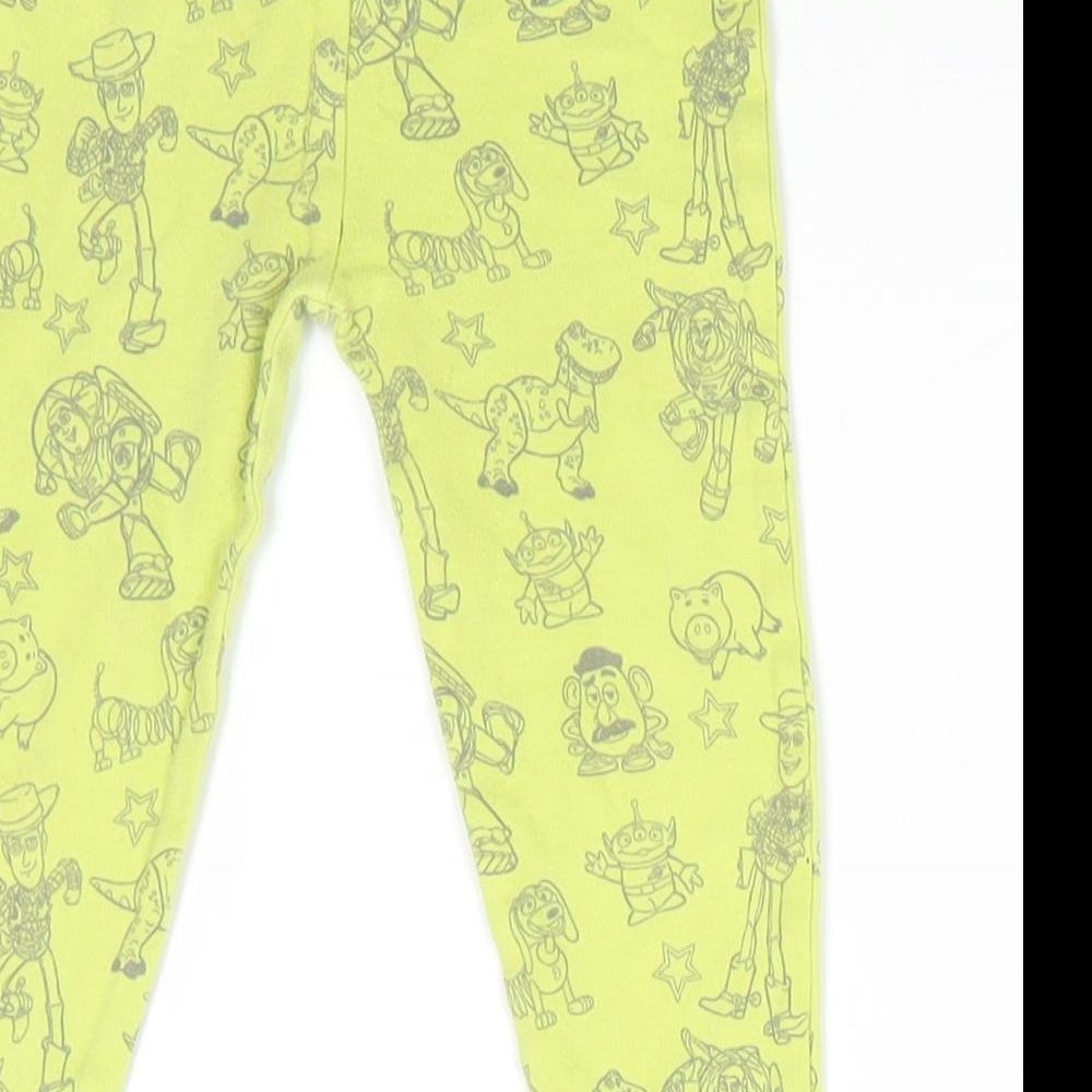 Toy Stroy Boys Green Solid Cotton Pyjama Pants Size 12-18 Months - Toy Story Characters Lime Green