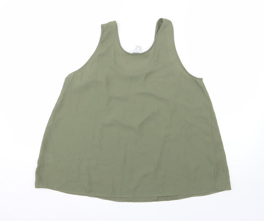 Womens UK Size 10 Atmosphere Green Basic Blouse