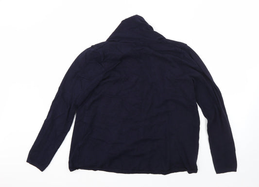 Womens UK Size 14 Papaya Blue Cardigan Jumper