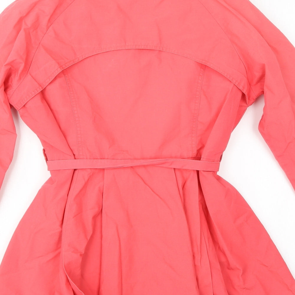 Womens UK Size 12 Red Herring Pink Overcoat