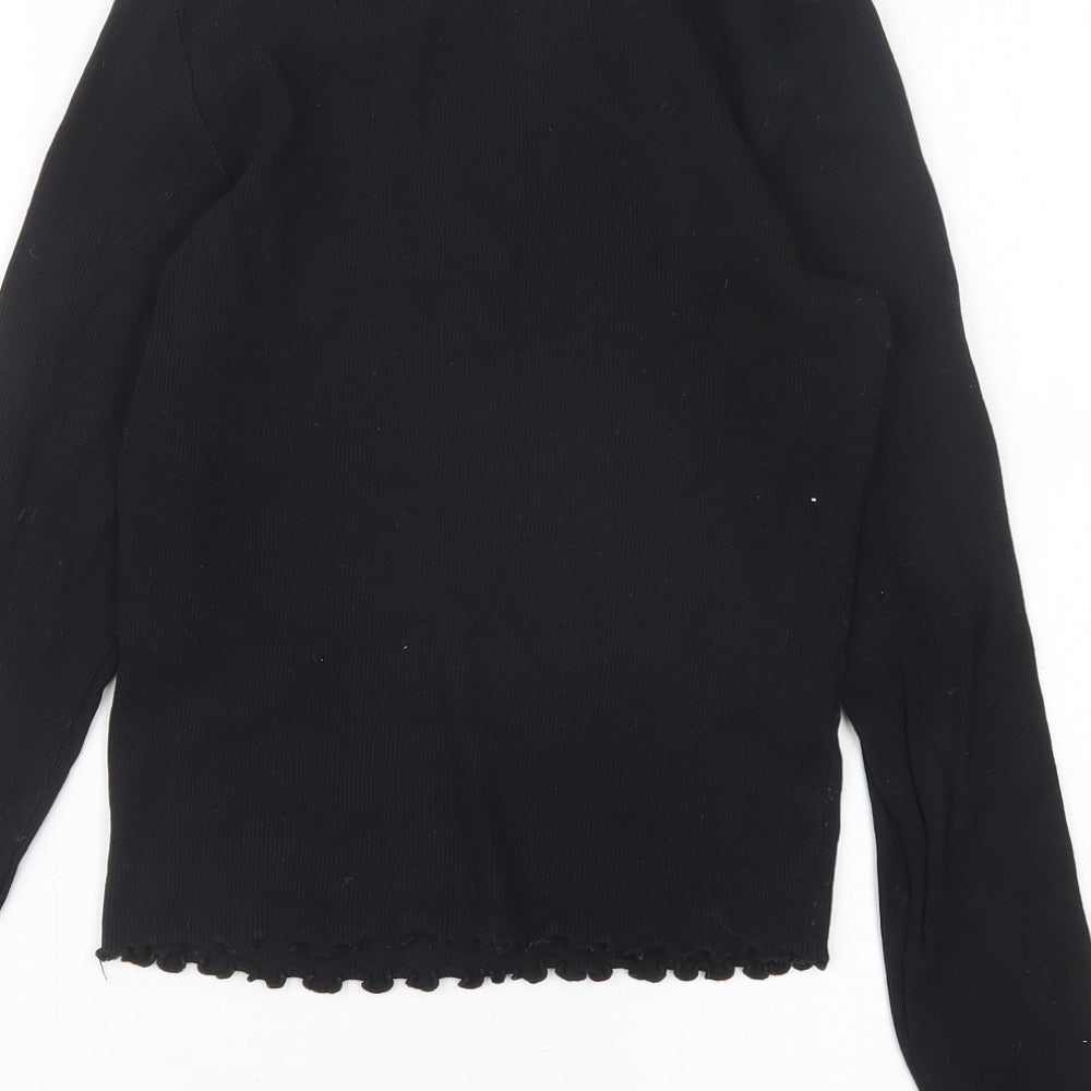 Womens UK Size 10 New Look Black Basic T-Shirt
