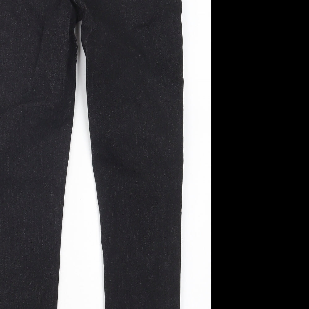 M&S Womens Black Cotton Skinny Jeans Size 10 L25 in Regular