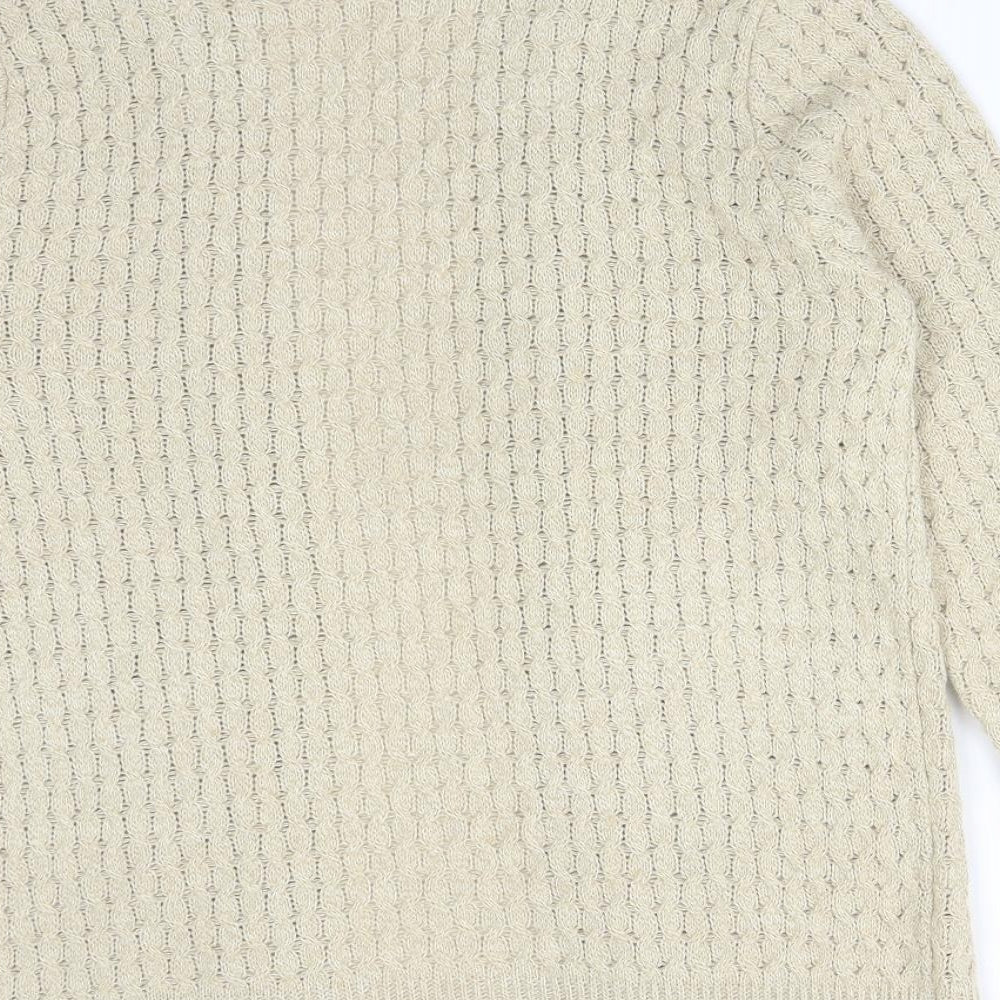 Womens UK Size M ME Beige Cardigan Jumper