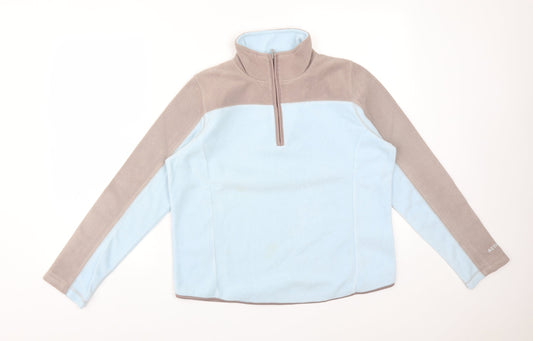 Additional front view of Active women’s multicoloured high neck polyester jumper, size UK 14