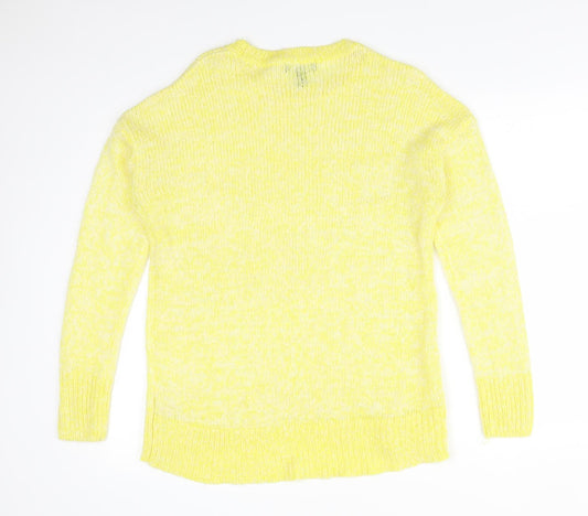 Womens UK Size S New Look Yellow Basic T-Shirt