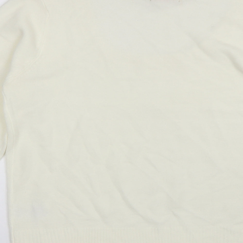 Womens UK Size XL Sarah Hamilton White Pullover Jumper
