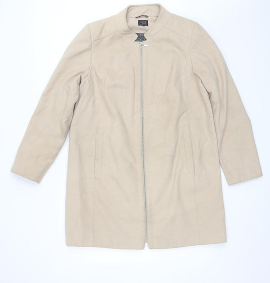 Womens UK Size 16 Marks and Spencer Beige Overcoat