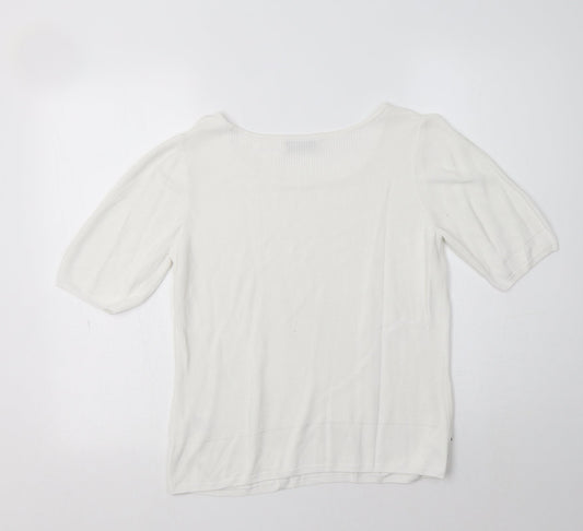 Womens UK Size 14 M&S White Pullover Jumper
