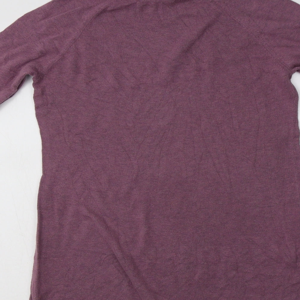 Brand and care label for Patra women’s pink cotton jumper dress, size S, mock neck