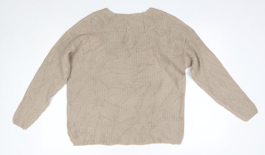 Womens UK Size 14 Pep & Co Gold Pullover Jumper