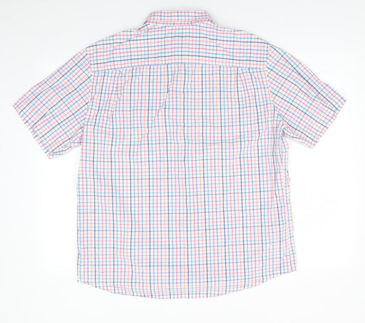 Mens UK Size L Marks and Spencer Multicoloured Button-Up Short Sleeve Casual Sh