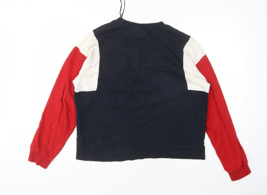 H&M Womens Multicoloured Cotton Pullover Sweatshirt Size M