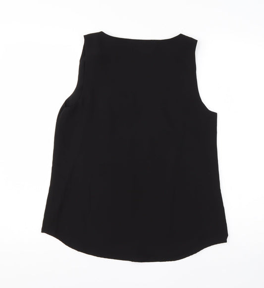 Womens UK Size 10 Oasis Black Basic Blouse