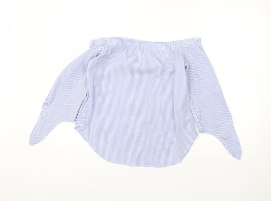 Womens UK Size 10 Oasis Blue Basic Blouse