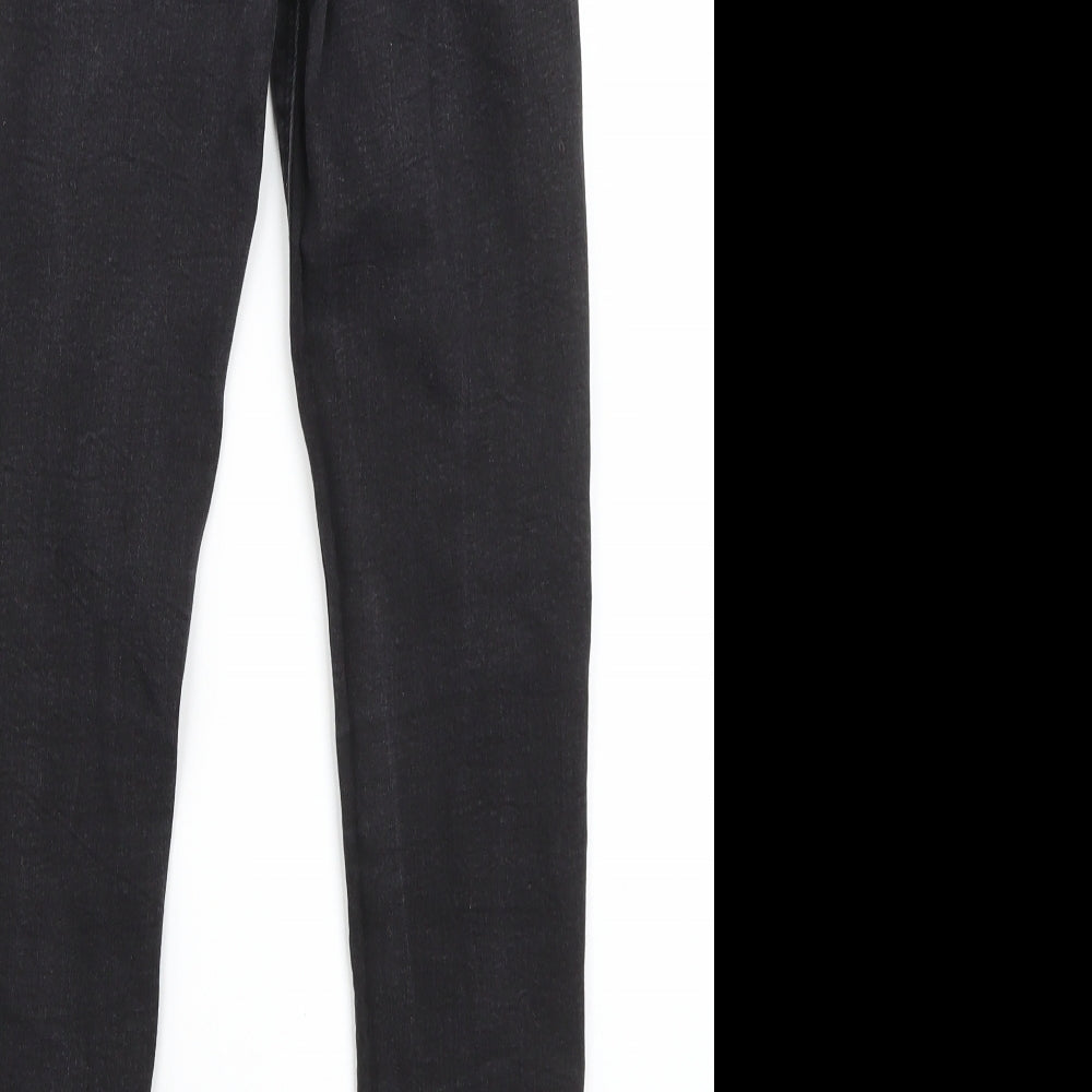 Denim Co Girls Black Cotton Skinny Jeans Size 11-12 Years Regular