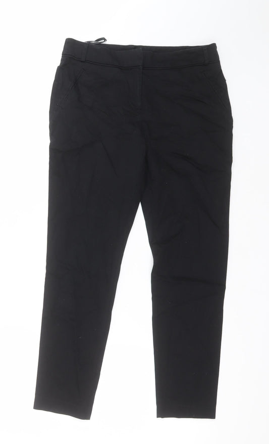 Womens UK Size 8 Dorothy Perkins Regular Fit Dress Pants Black Trousers