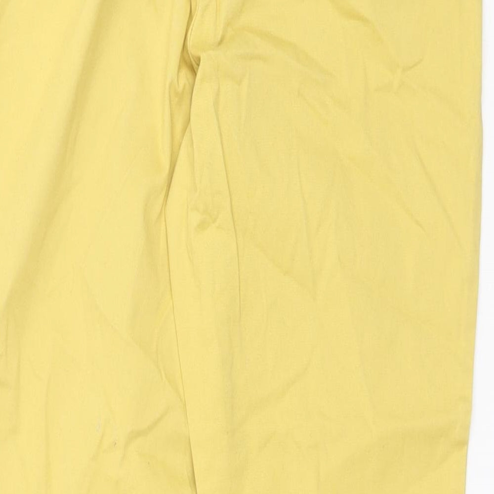 Womens UK Size 6 Gap Regular Fit Chino Yellow Trousers