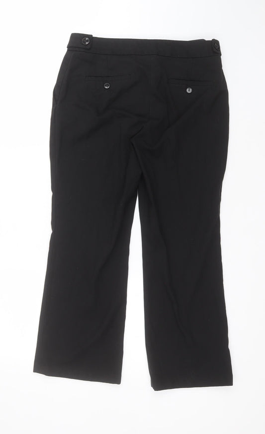 Womens UK Size 12 NEXT Regular Fit Carrot Black Trousers