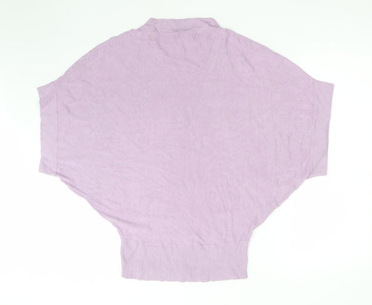 Womens UK Size S Amisu Purple Basic T-Shirt