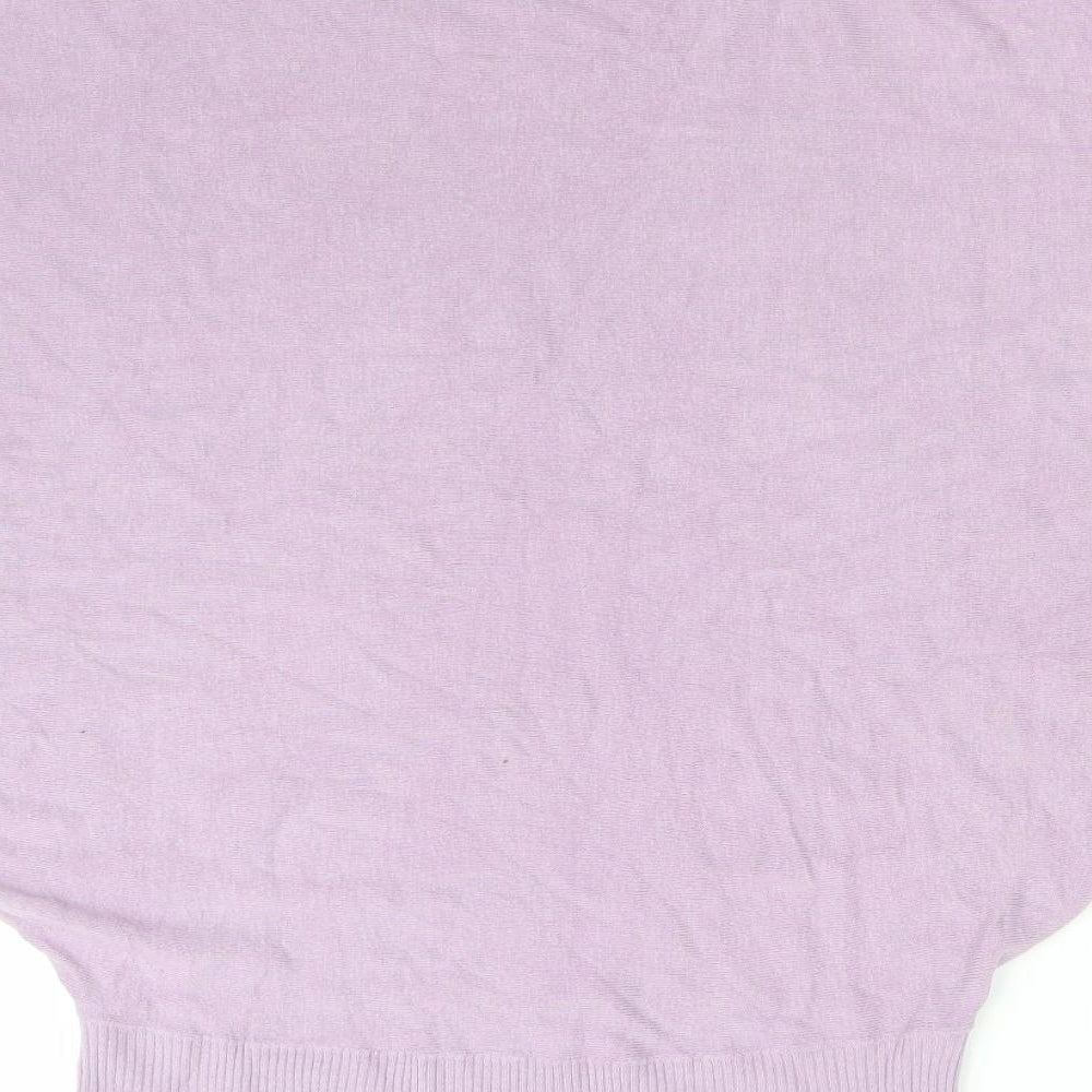 Womens UK Size S Amisu Purple Basic T-Shirt