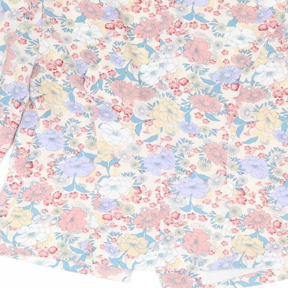 New Look Womens Multicoloured Floral Polyester Jacket Blazer Size 8