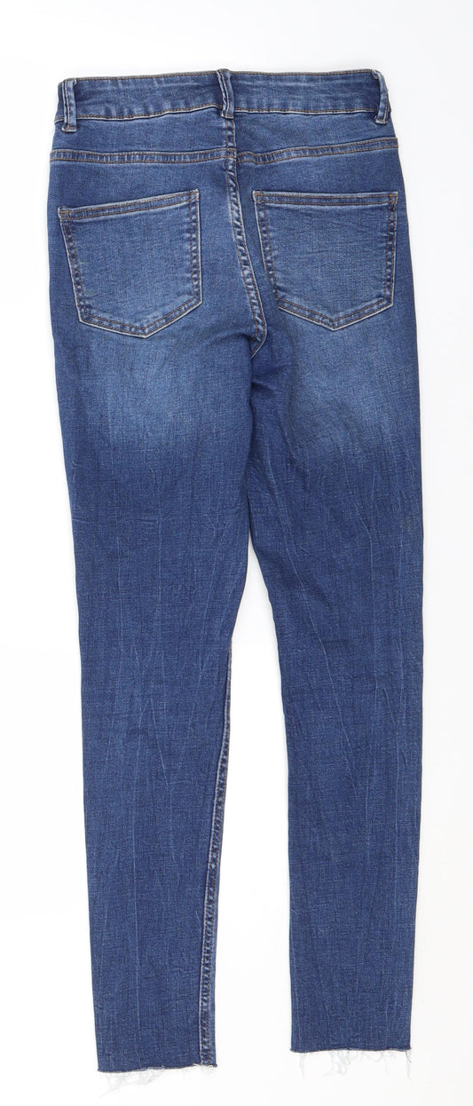 Primark Womens Blue Cotton Skinny Jeans Size 8 L26 in Regular
