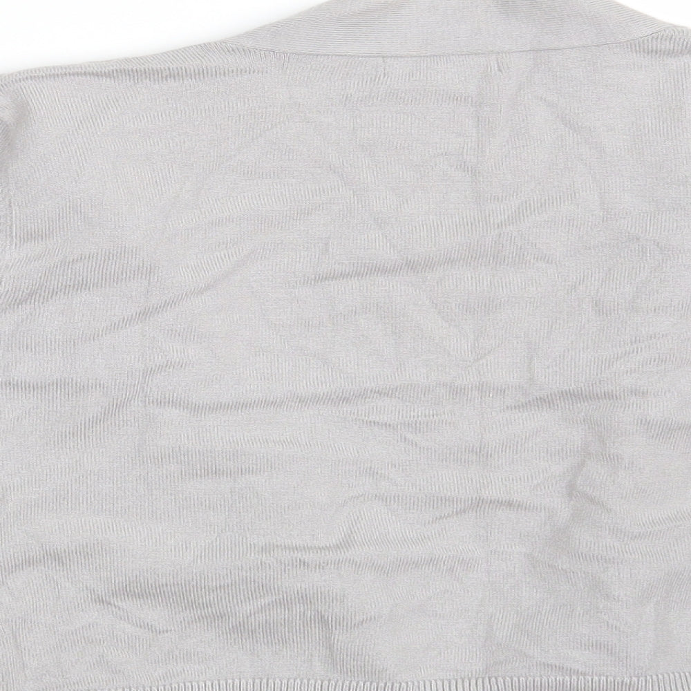 Womens UK Size 14 Et Vous Grey Cardigan Jumper