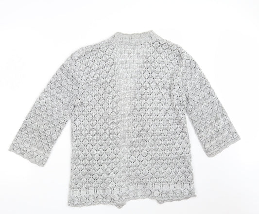 Womens UK Size L CHIC Grey Wrap Jumper