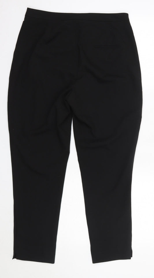 Womens UK Size 10 New Look Regular Fit Dress Pants Black Trousers