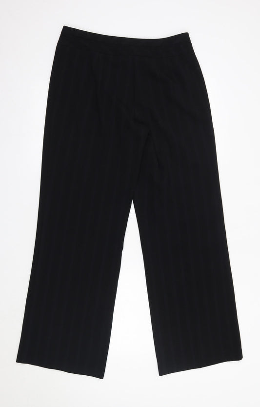 Womens UK Size 12 M&S Regular Fit Dress Pants Black Trousers