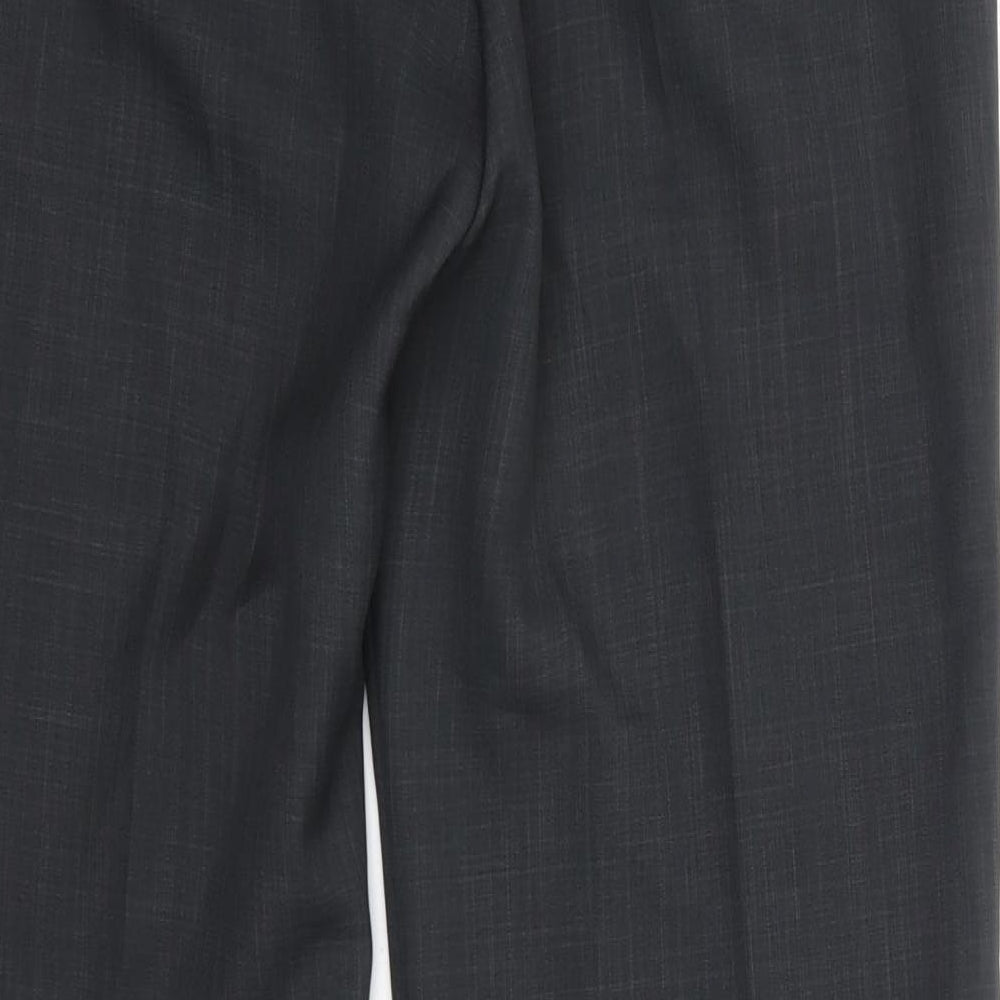 Womens UK Size 12 M&S Regular Fit Dress Pants Grey Trousers