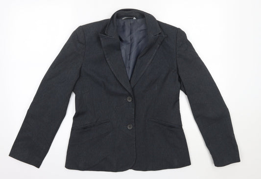 M&S Womens Grey Jacket Blazer Size 8