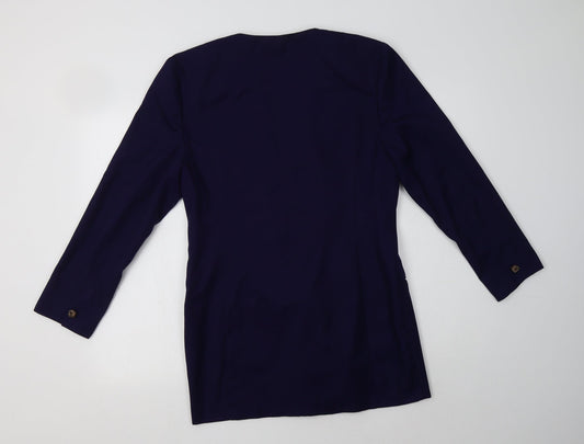 Ego Womens Purple Jacket Blazer Size 10