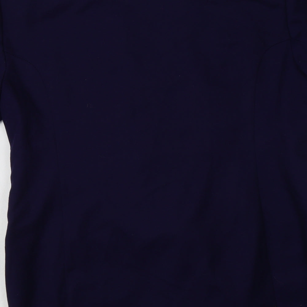 Brand and care label for Ego women’s purple jacket blazer, size UK 10