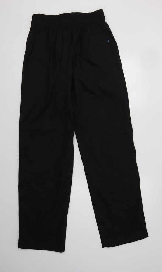 Pegasus Mens Black Cotton Trousers Size S L33 in Regular