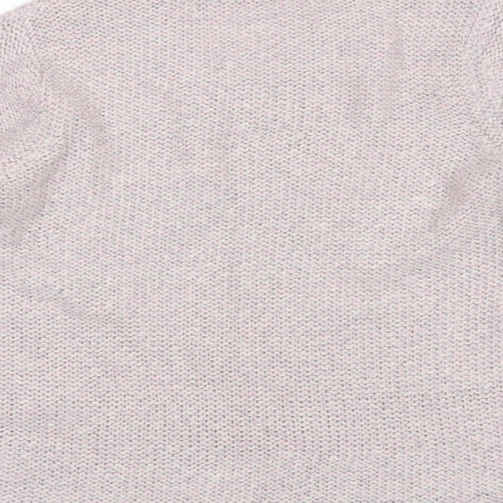 F&F Womens Purple V-Neck Acrylic Pullover Jumper Size 12