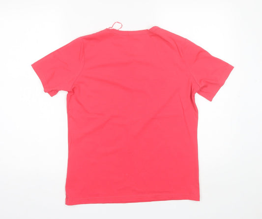 Womens UK Size 10 Damart Pink Basic T-Shirt