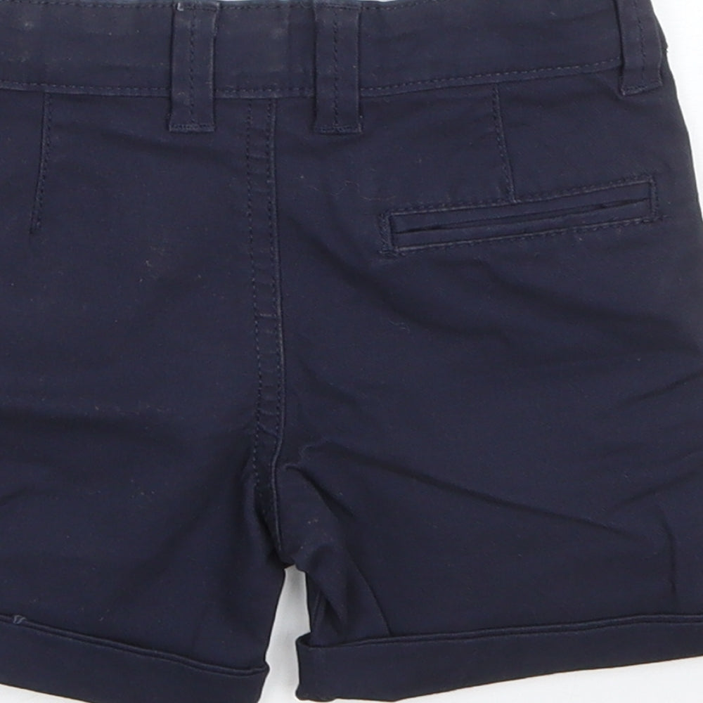 Denim Co Boys Blue Cotton Cargo Trousers Size 18-24 Months