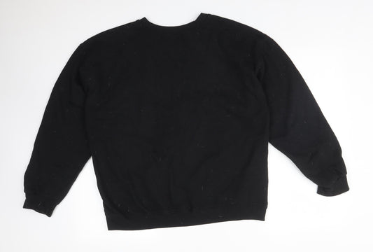 Boohoo Womens Black Cotton Pullover Sweatshirt Size S - FITNESS HEALTH CLUB