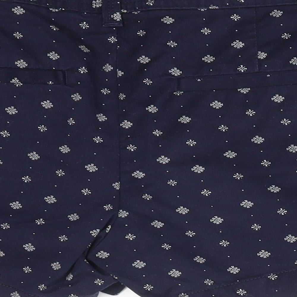 Gap Womens Blue Geometric Cotton Chino Shorts Size 4 L3 in Regular