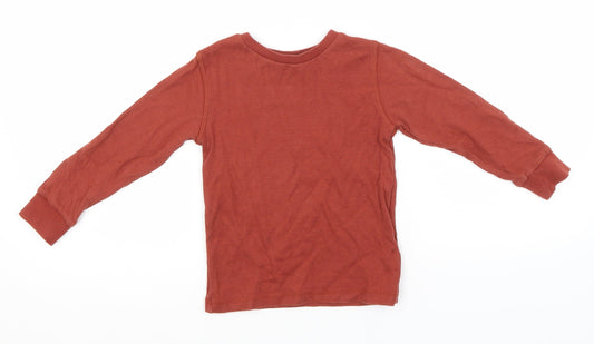 NEXT Boys Brown Round Neck Cotton Pullover Jumper Size 3 Years