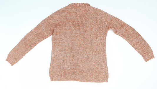 Womens UK Size M Papaya Orange Pullover Jumper