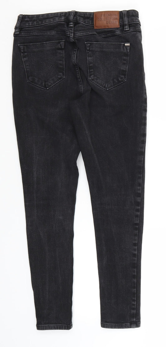 George Womens Grey Cotton Skinny Jeans Size 12 L26 in Regular