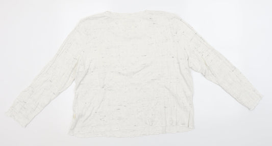 Primark Womens White Roll Neck Viscose Pullover Jumper Size 18