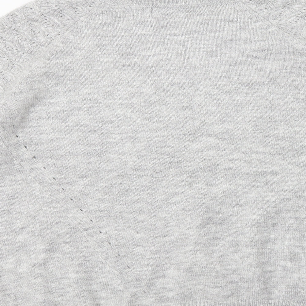 Womens UK Size M Papaya Grey Pullover Jumper