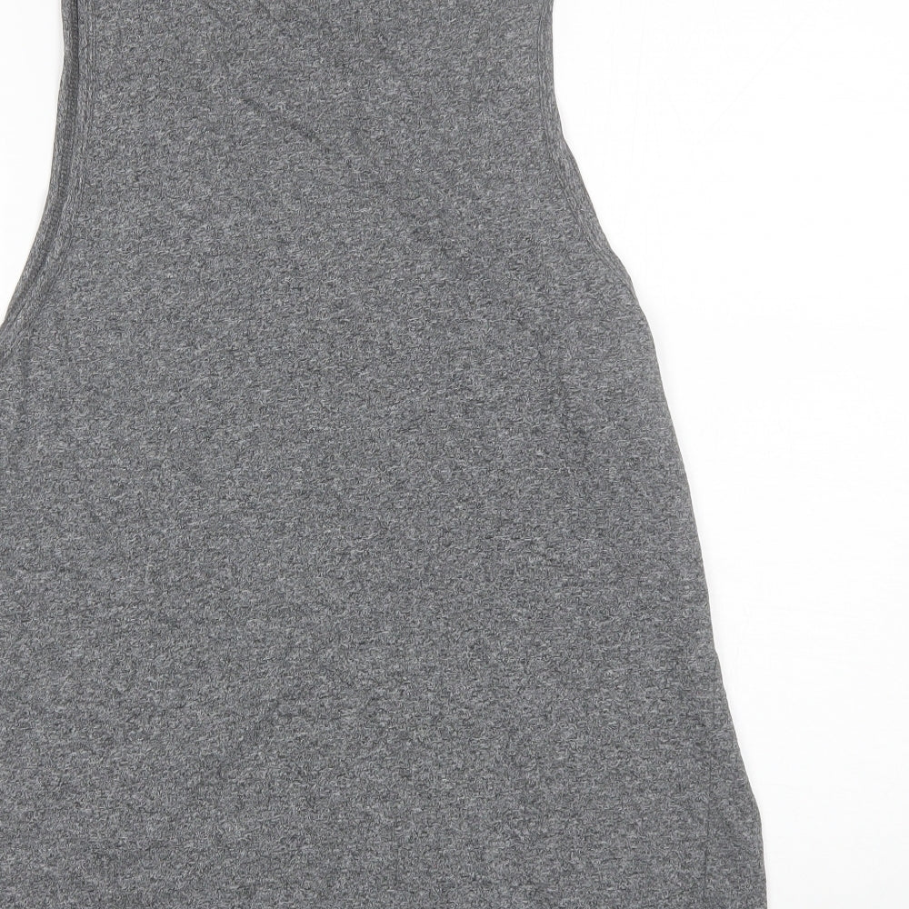 Womens UK Size L Divided Grey Basic Tank